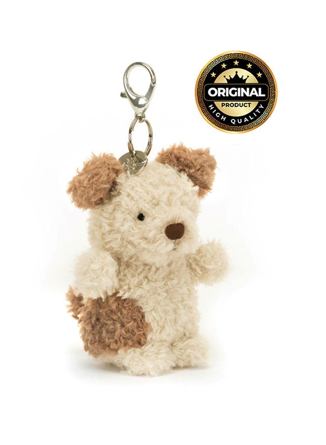 Jellycat Little Pup Bag Charm 11 cm, Plush Puppy Keychain with Clip, Soft Animal Charm for Bags, Backpacks & Gifts - Image 1